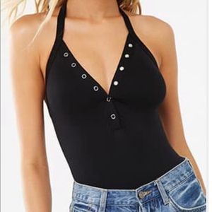 Seamless button-front bodysuit
